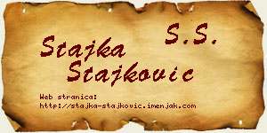 Stajka Stajković vizit kartica